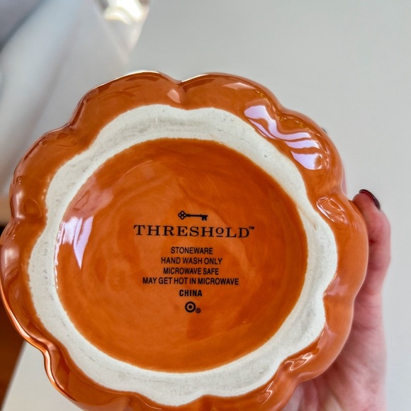 Threshold Ceramic Pumpkin Bowl with lid - Picture 4 of 4